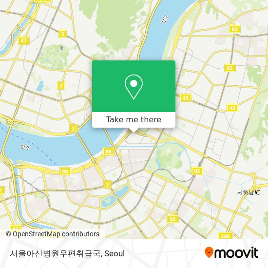 서울아산병원우편취급국 map