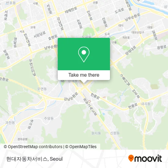 현대자동차서비스 map