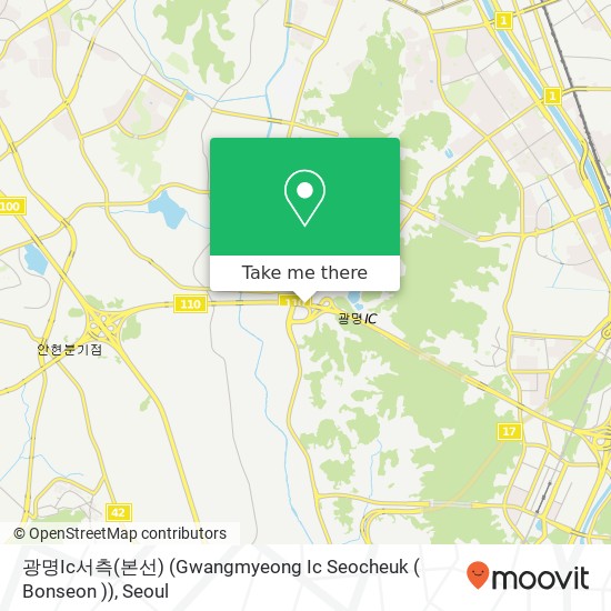 광명Ic서측(본선) (Gwangmyeong Ic Seocheuk ( Bonseon )) map