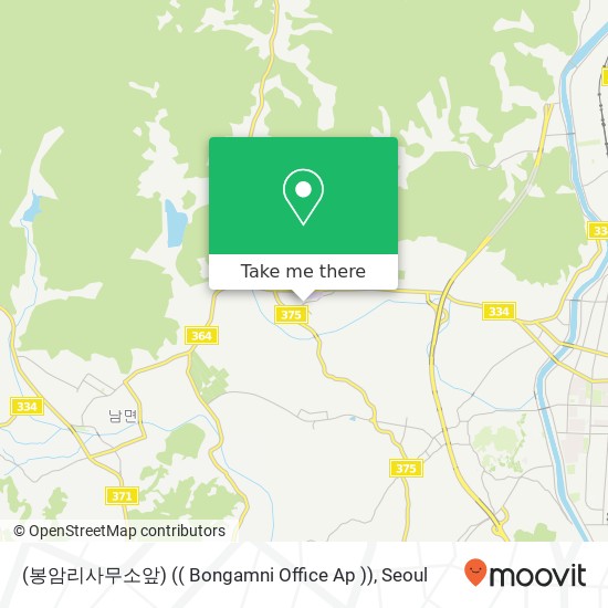 (봉암리사무소앞) (( Bongamni Office Ap )) map