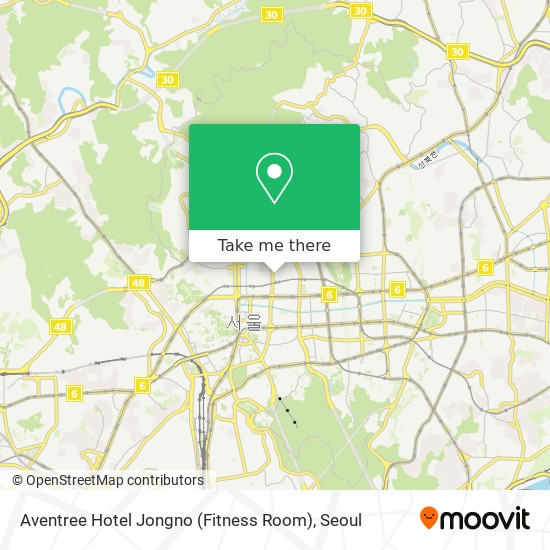Aventree Hotel Jongno (Fitness Room) map