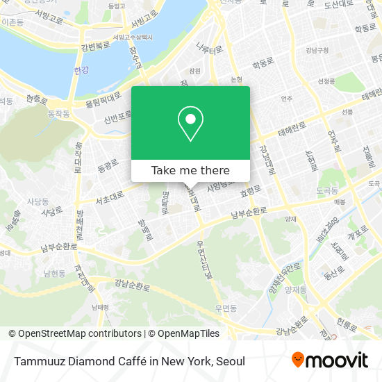 Tammuuz Diamond Caffé in New York map