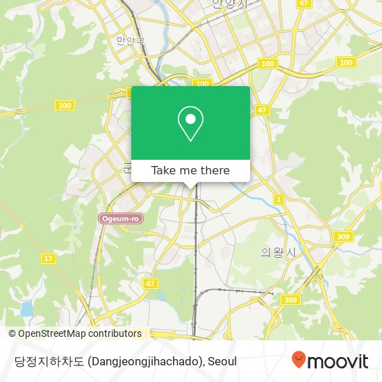 당정지하차도 (Dangjeongjihachado) map