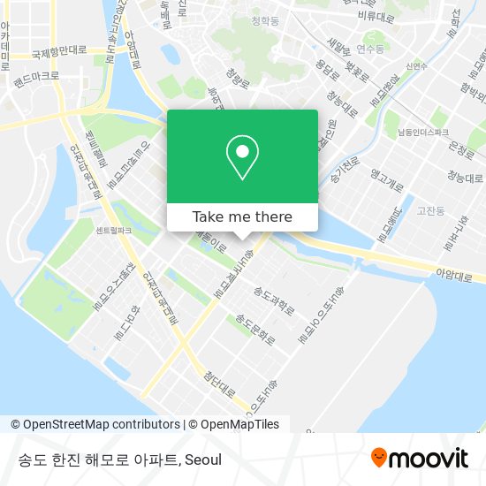 송도 한진 해모로 아파트 map