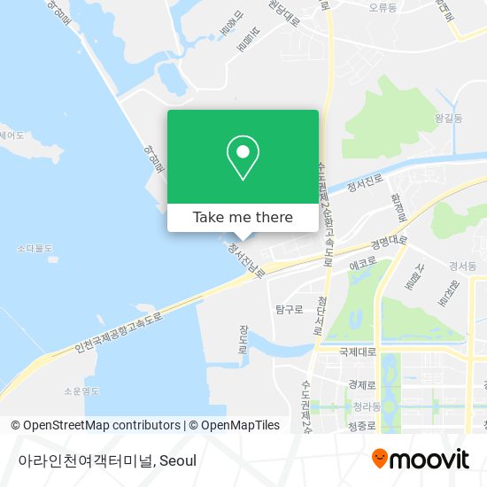 아라인천여객터미널 map