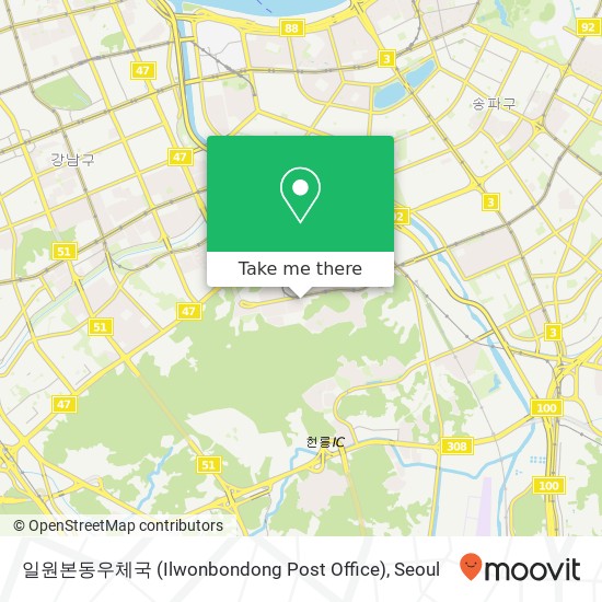일원본동우체국 (Ilwonbondong Post Office) map