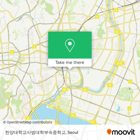 한양대학교사범대학부속중학교 map