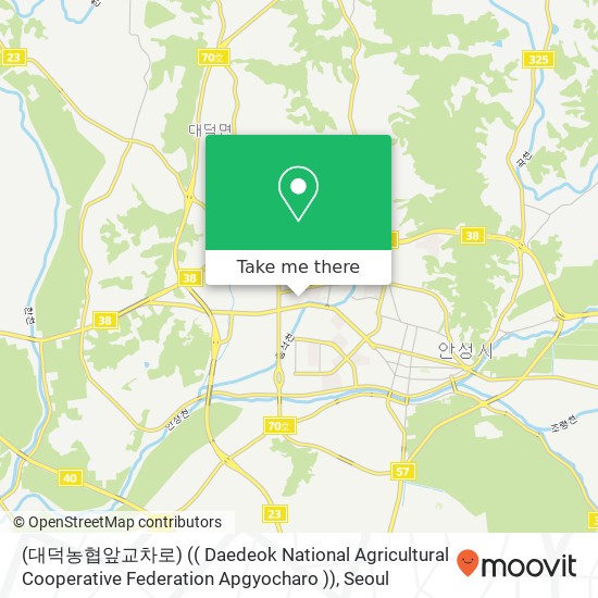 (대덕농협앞교차로) (( Daedeok National Agricultural Cooperative Federation Apgyocharo )) map