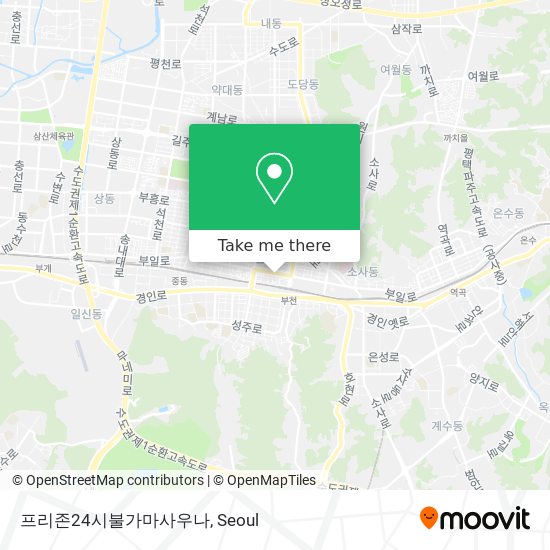 프리존24시불가마사우나 map