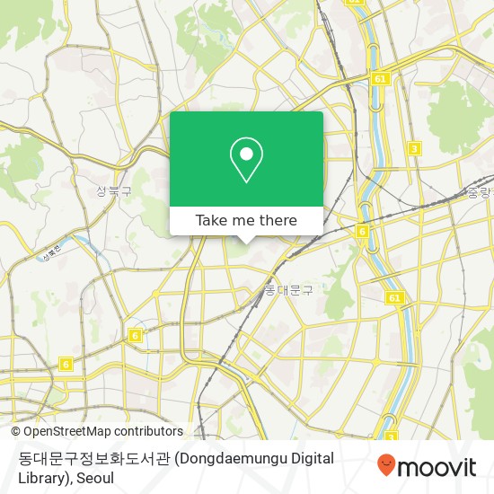 동대문구정보화도서관 (Dongdaemungu Digital Library) map