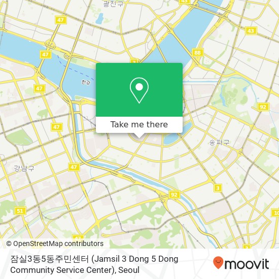 잠실3동5동주민센터 (Jamsil 3 Dong 5 Dong Community Service Center) map