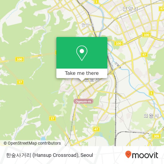 한숲사거리 (Hansup Crossroad) map