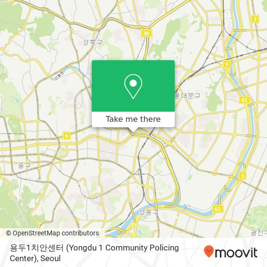 용두1치안센터 (Yongdu 1 Community Policing Center) map