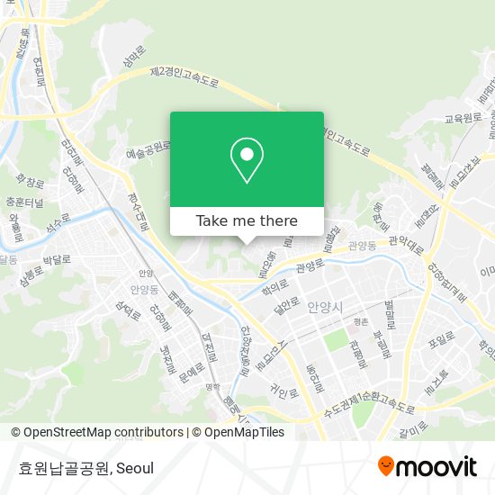 효원납골공원 map