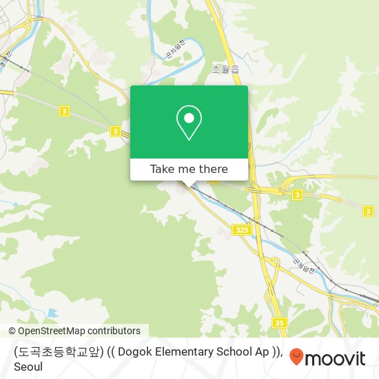 (도곡초등학교앞) (( Dogok Elementary School Ap )) map
