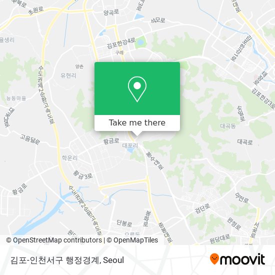 김포-인천서구 행정경계 map