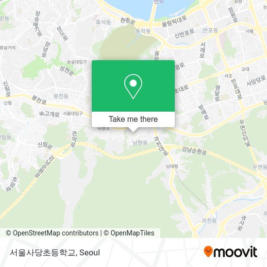 서울사당초등학교 map