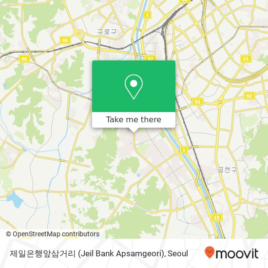 제일은행앞삼거리 (Jeil Bank Apsamgeori) map