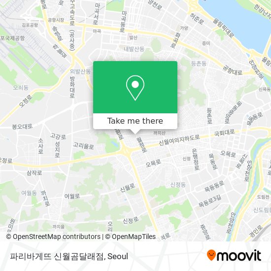파리바게뜨 신월곰달래점 map
