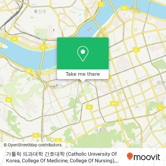 가톨릭 의과대학 간호대학 (Catholic University Of Korea, College Of Medicine, College Of Nursing) map