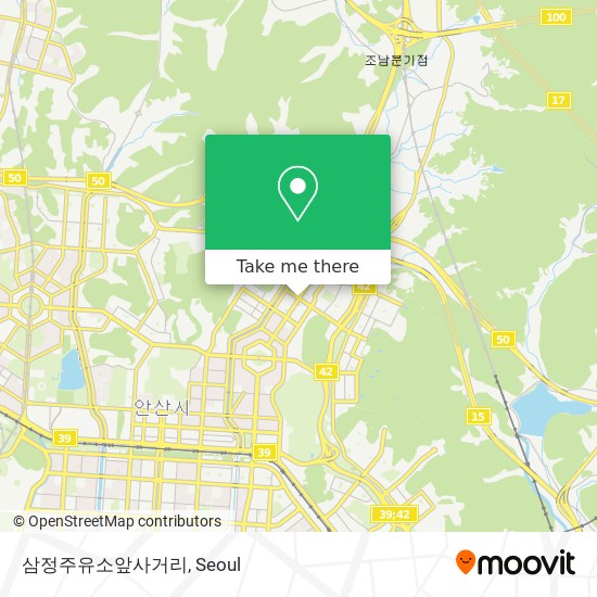 삼정주유소앞사거리 map