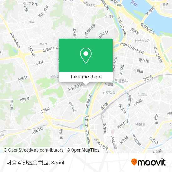 How to Get to 서울갈산초등학교 in 양천구, 서울시 by Bus or Subway?