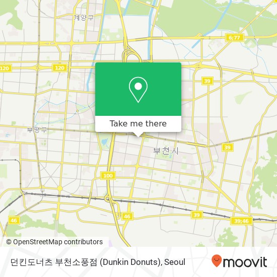 던킨도너츠 부천소풍점 (Dunkin Donuts) map