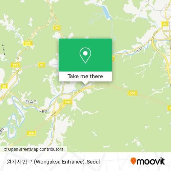 How to get to 원각사입구 (Wongaksa Entrance) in 양주시, 경기도 by Bus or Subway