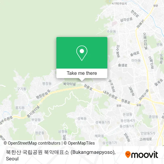 북한산 국립공원 북악매표소 (Bukangmaepyoso) map