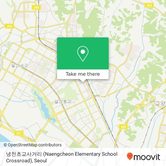 냉천초교사거리 (Naengcheon Elementary School Crossroad) map