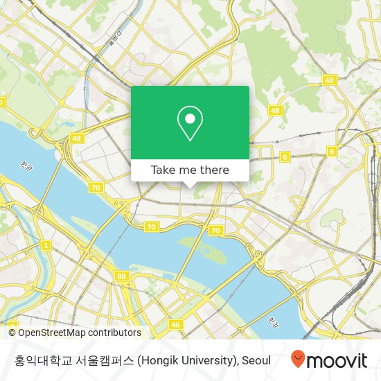 홍익대학교 서울캠퍼스 (Hongik University) map