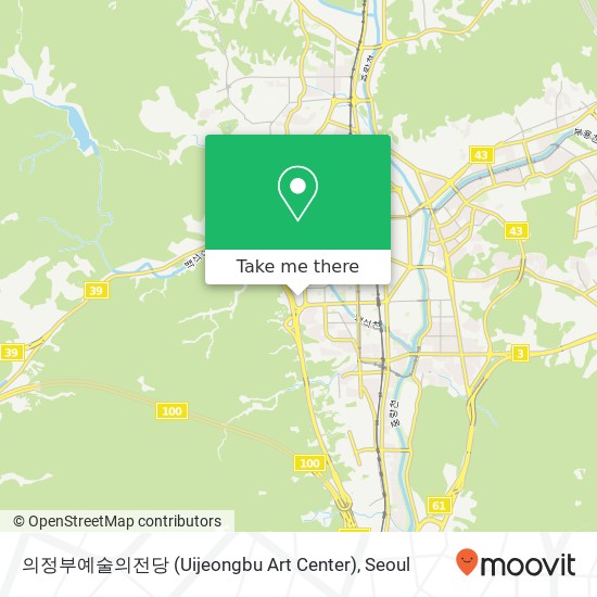 의정부예술의전당 (Uijeongbu Art Center) map