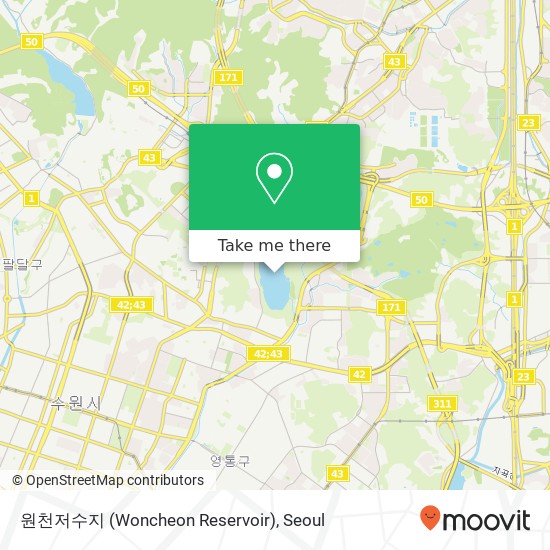 원천저수지 (Woncheon Reservoir) map
