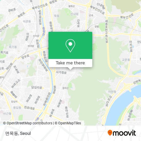 면목동 map