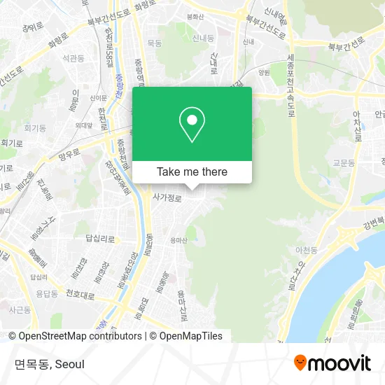 면목동 map