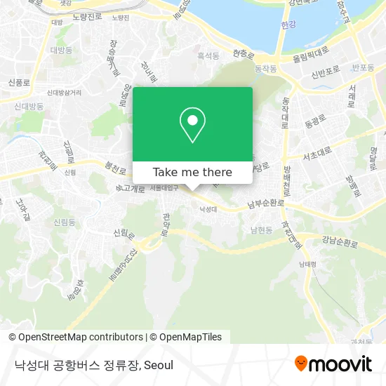 낙성대 공항버스 정류장 map