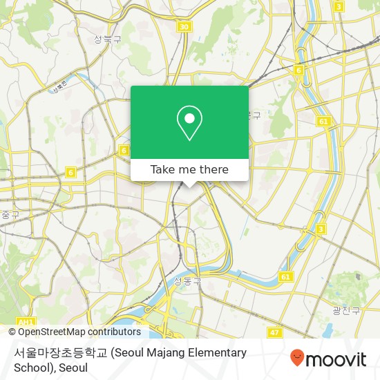 서울마장초등학교 (Seoul Majang Elementary School) map
