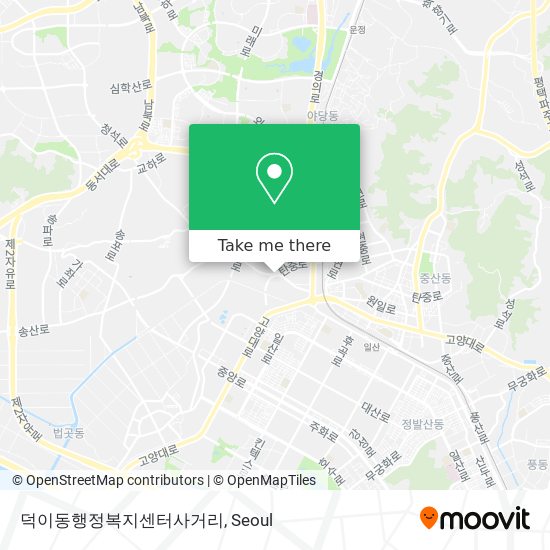 덕이동행정복지센터사거리 map