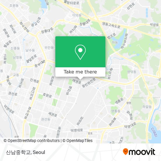 산남중학교 map