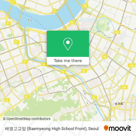 배명고교앞 (Baemyeong High School Front) map