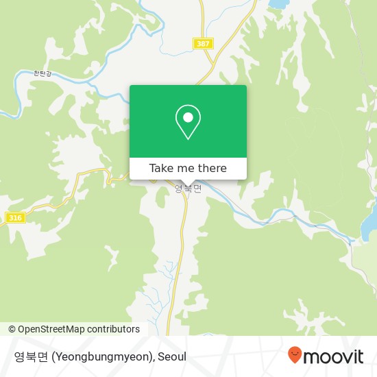 영북면 (Yeongbungmyeon) map