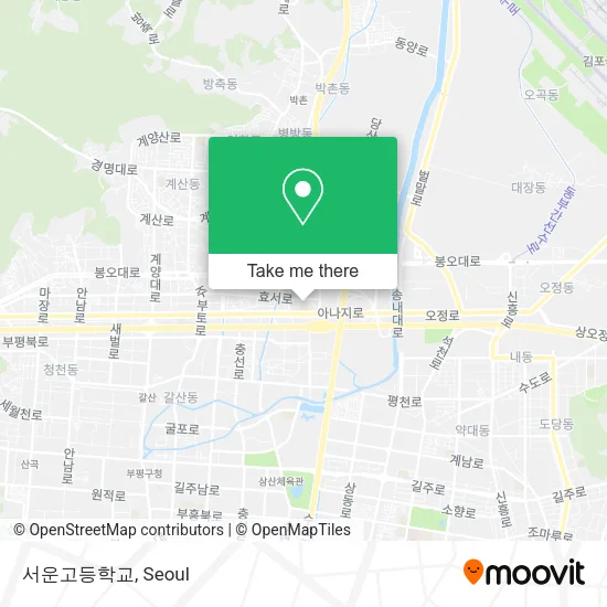 서운고등학교 map