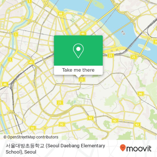 서울대방초등학교 (Seoul Daebang Elementary School) map