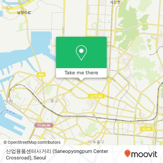 산업용품센터사거리 (Saneopyongpum Center Crossroad) map