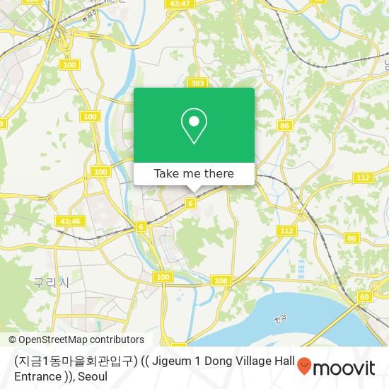 (지금1동마을회관입구) (( Jigeum 1 Dong Village Hall Entrance )) map