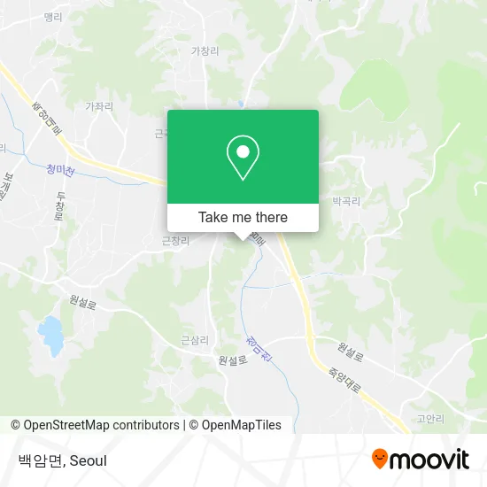 백암면 map