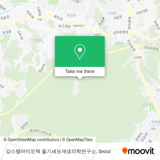 강스템바이오텍 줄기세포재생의학연구소 map