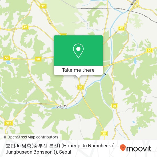 호법Jc 남측(중부선 본선) (Hobeop Jc Namcheuk ( Jungbuseon  Bonseon )) map