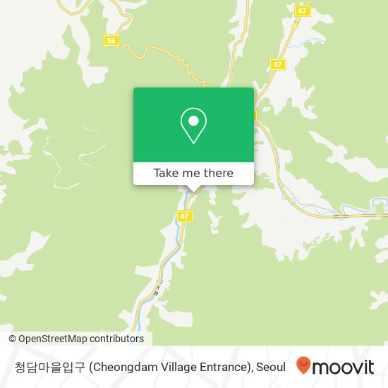 청담마을입구 (Cheongdam Village Entrance) map