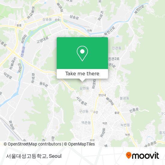 서울대성고등학교 map